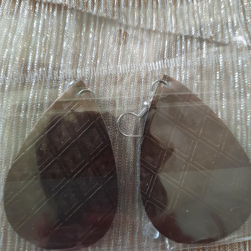 Large Teardrop Shaped Earrings Assorted Colors
